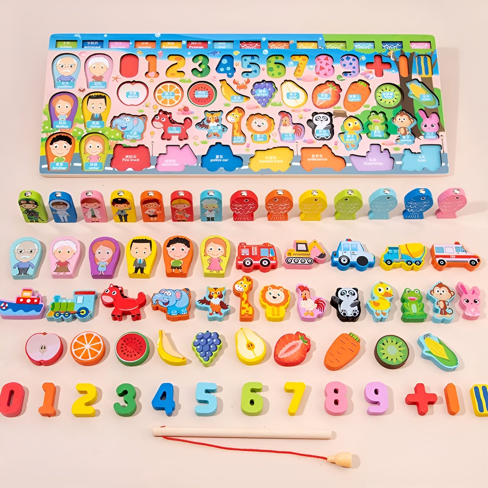 Juego de Pesca Magnetico Puzzle Rompecabezas de Madera – Tienda online NQLN Store Venezuela
