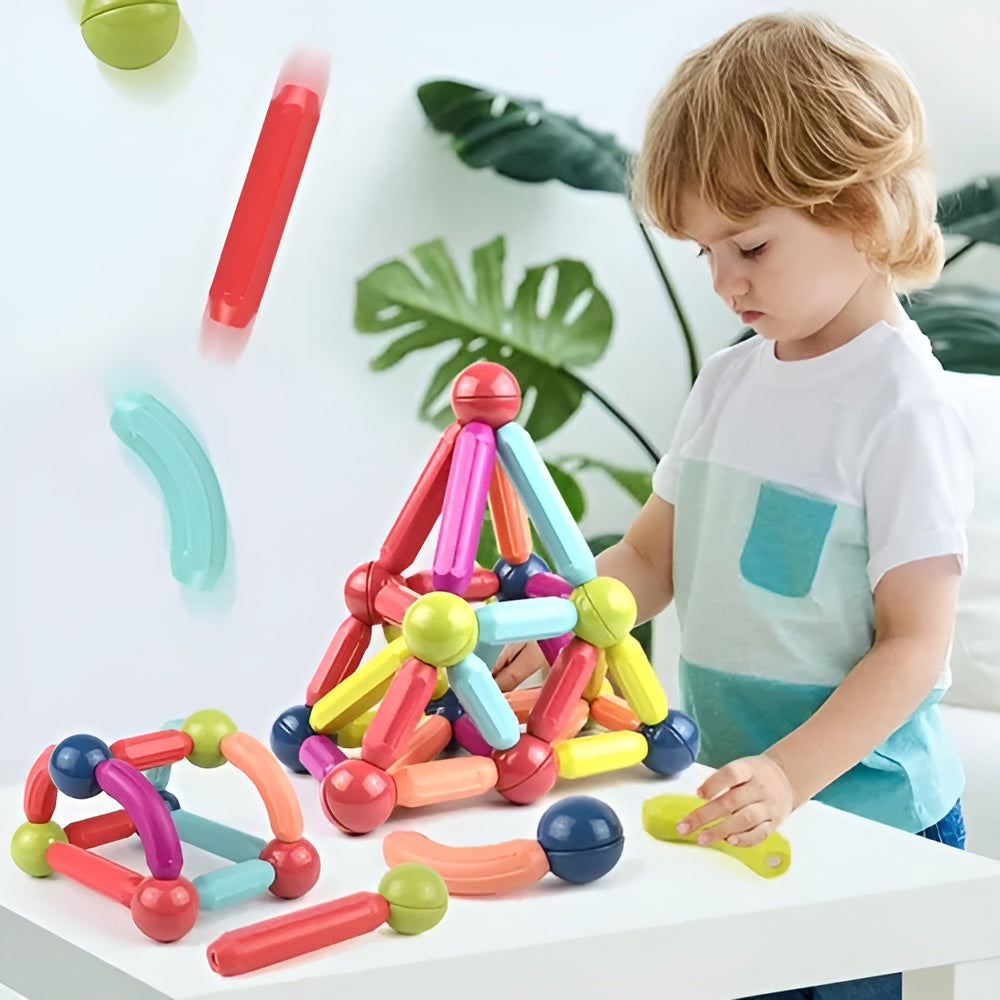 Juego de Construcción Magnético de Bolas y Varillas – Envío a toda Venezuela – NQLN Store