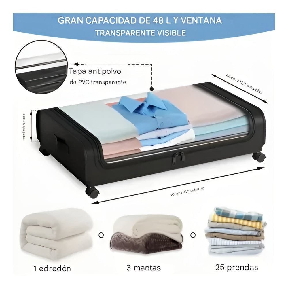Caja Organizadora con Ruedas para cama – Detalle y presentación – NQLN Store Venezuela