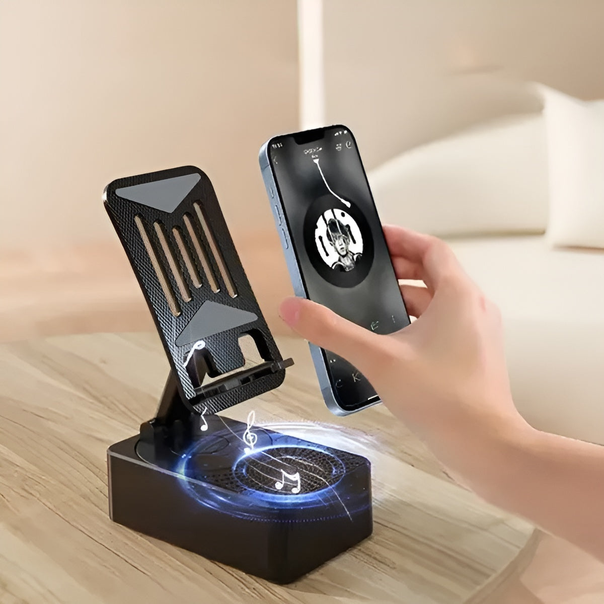 Soporte de teléfono Con Altavoces y rotación de 360° – Comprar online en NQLN Store Venezuela con envío a todo el país