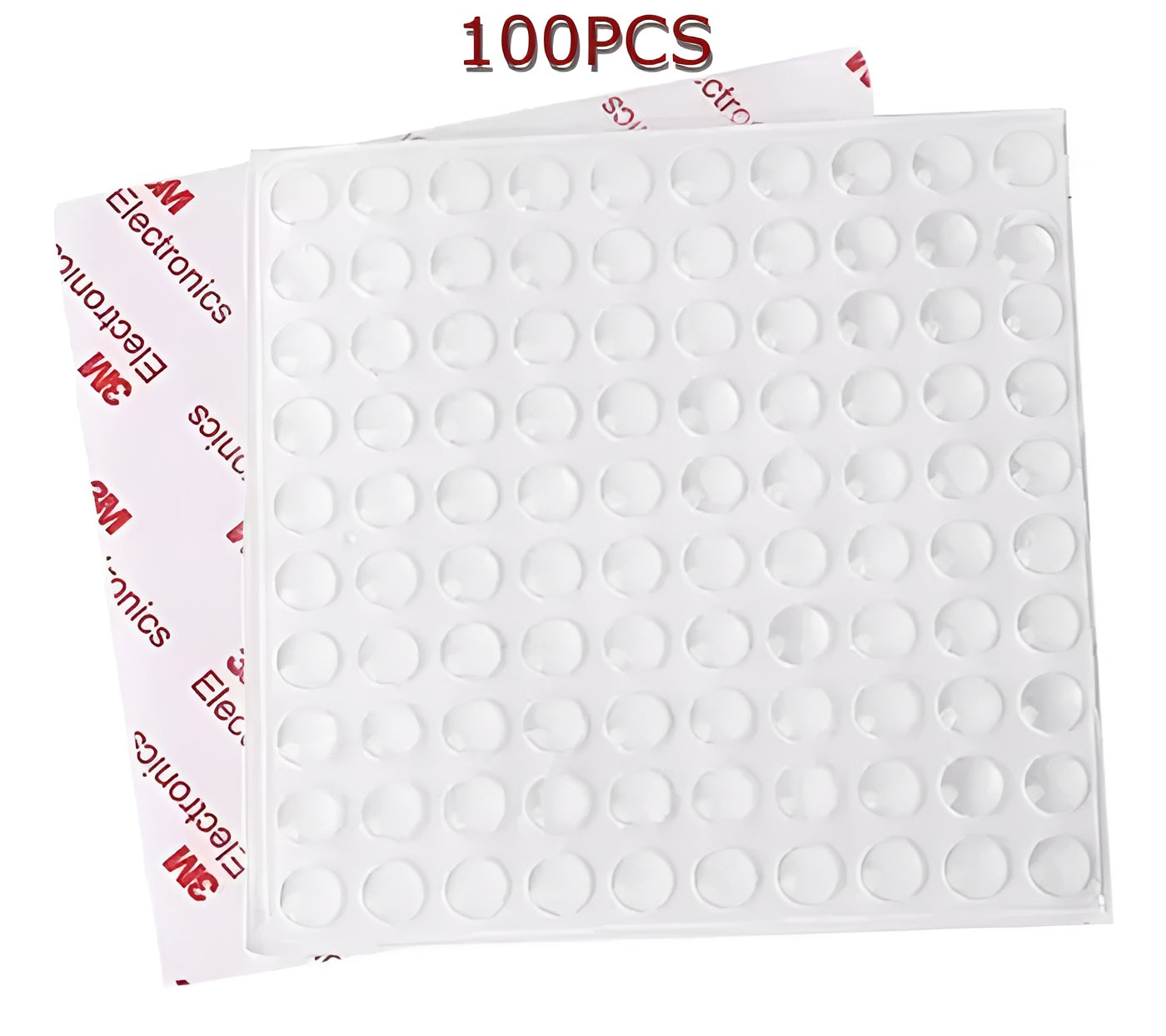 Tacos de Goma autoadhesivos transparentes (100 unidades) – Vista adicional – Disponible en NQLN Store Venezuela
