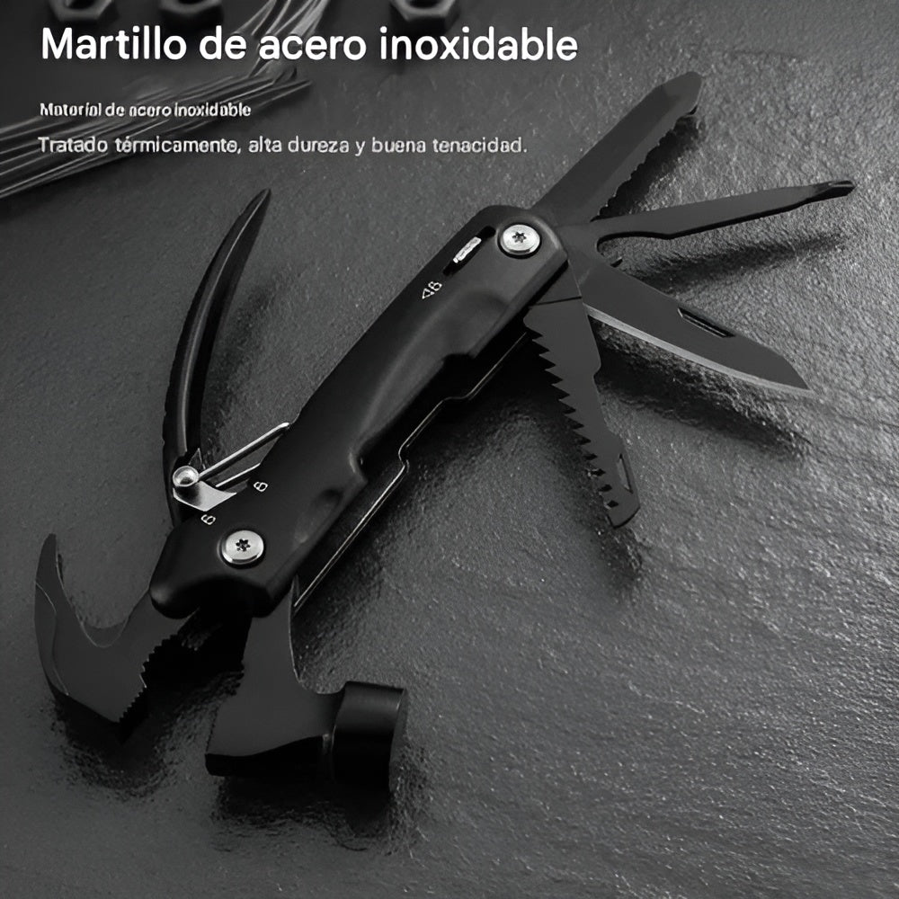 Martillo multiherramienta 12 en 1 con cerradura de seguridad – Vista adicional – Disponible en NQLN Store Venezuela
