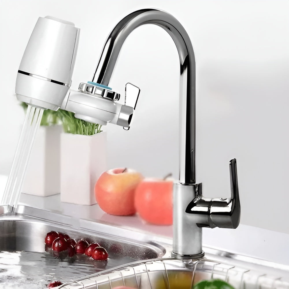 Purificador y filtro de agua para grifo o llave de cocina – Vista de cerca del producto – NQLN Store