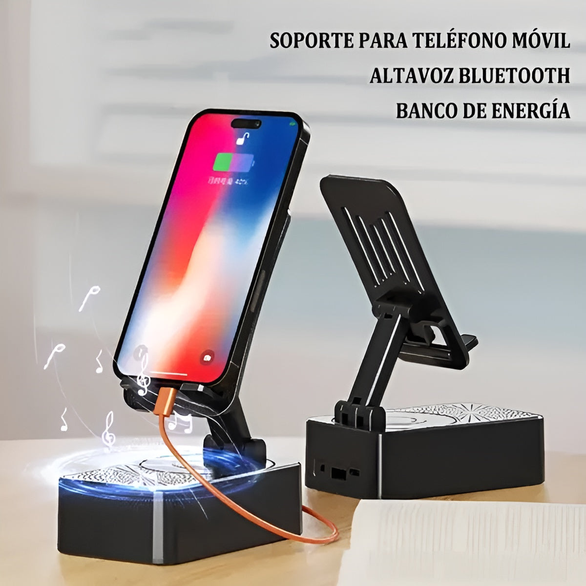 Soporte de teléfono Con Altavoces y rotación de 360° – Comprar al mejor precio en NQLN Store Venezuela