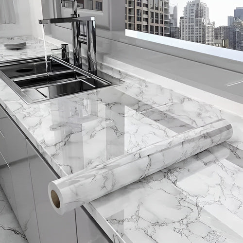 Papel tapiz 3D de marmol impermeable