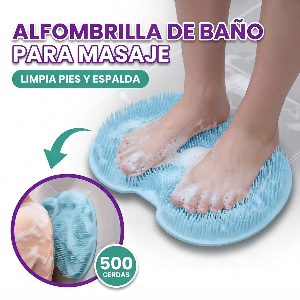 Alfombrilla antideslizante de bano para masaje