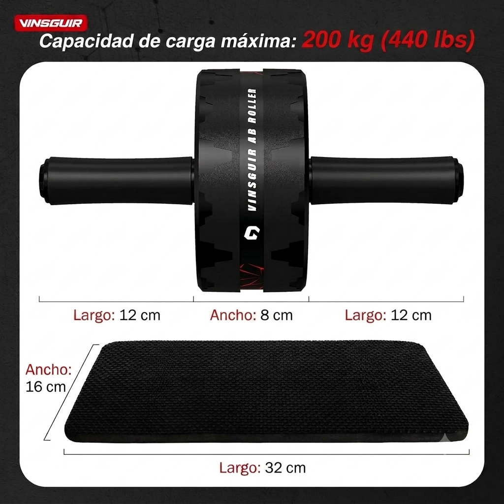 Rodillo abdominal con rebote