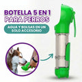 Botella de agua multifuncional 5 en 1 para mascota