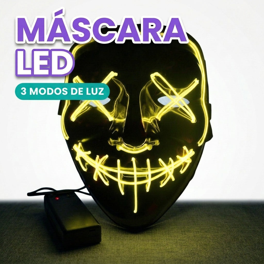 Mascara LED para disfraz