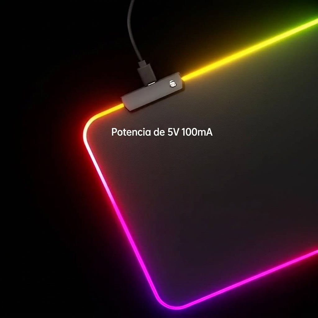 Alfombrilla de raton con luces LED