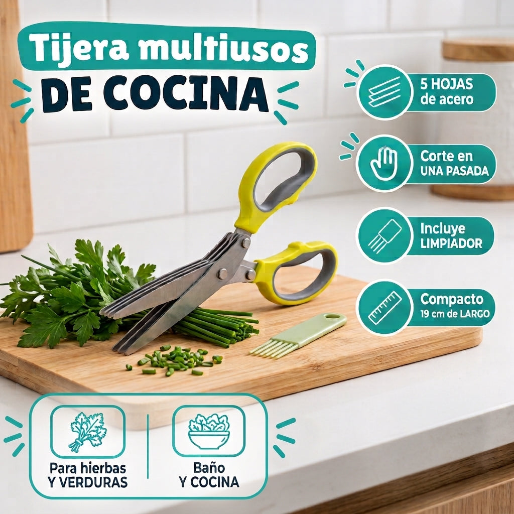 Tijera multiusos para cocina