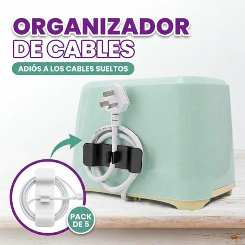 Organizador de cables de silicona (pack de 5)