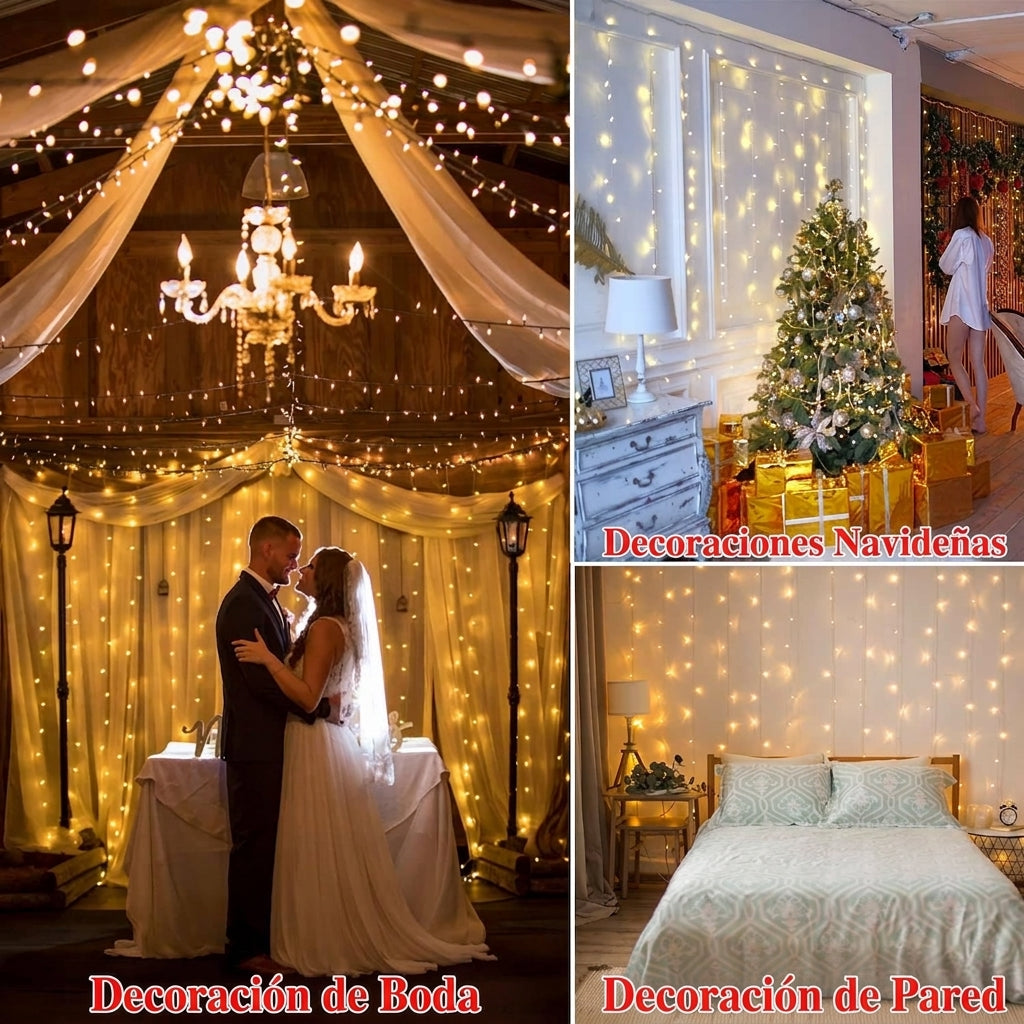 Cortina de luces decorativa