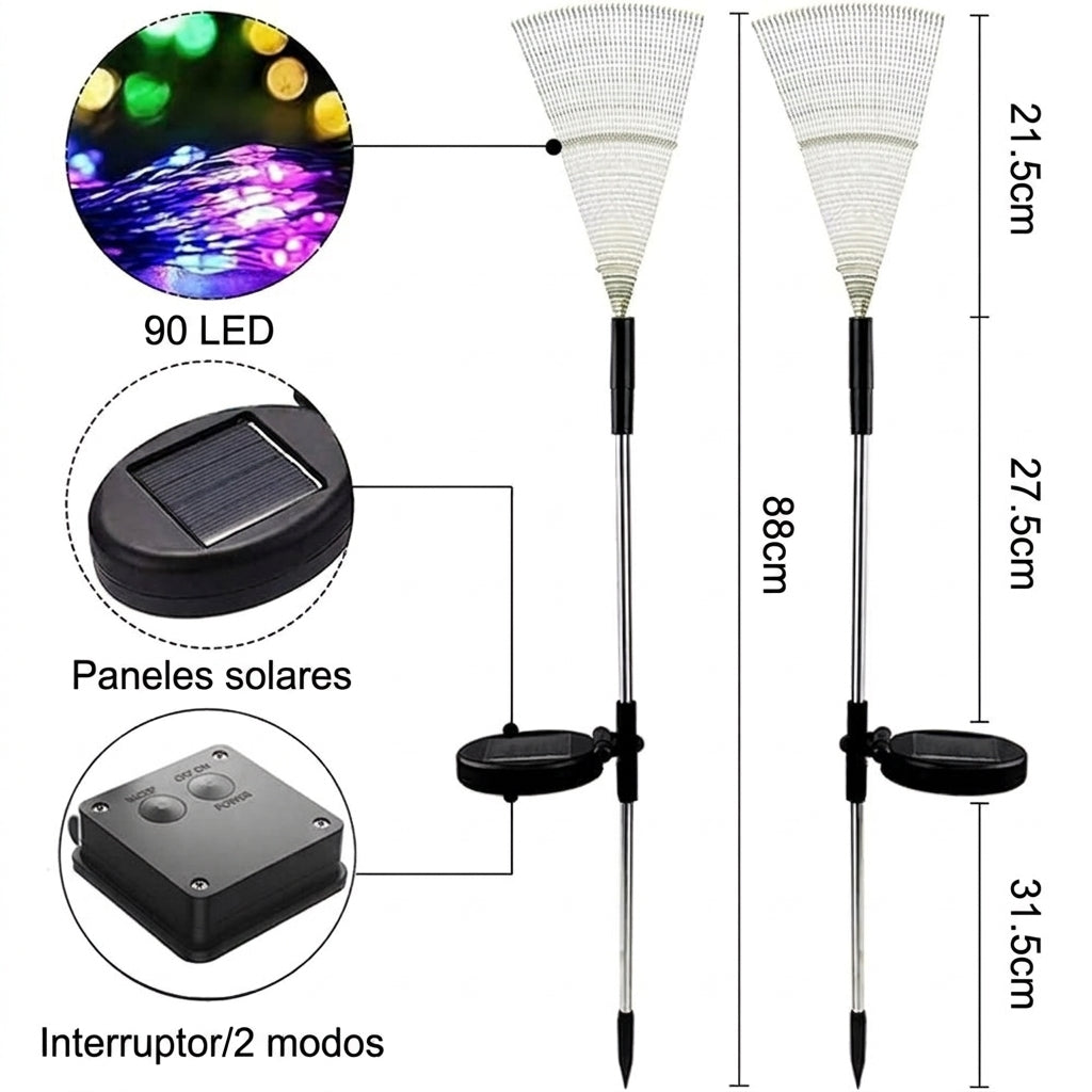 Luces solares LED para jardin