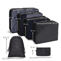Set de bolsas de viaje para organizacion en maleta (pack de 6)
