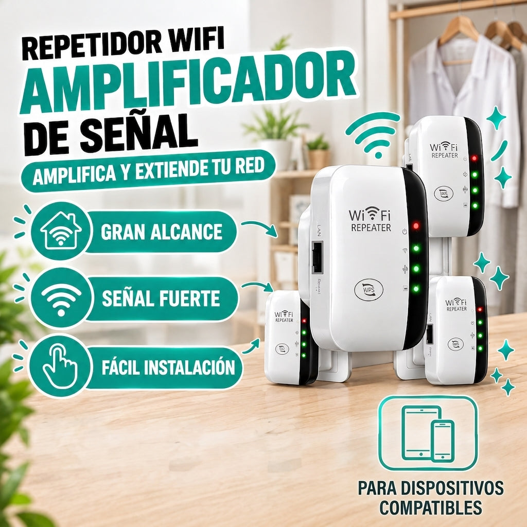 Amplificador de senal Wifi hasta 300Mbps
