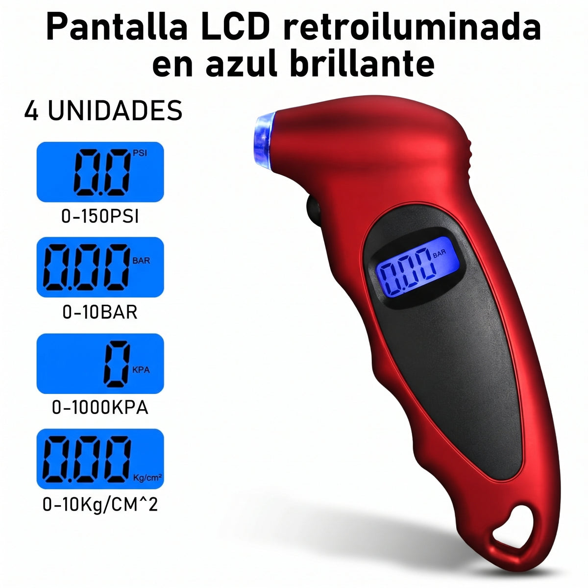 Calibre digital de presion para neumaticos