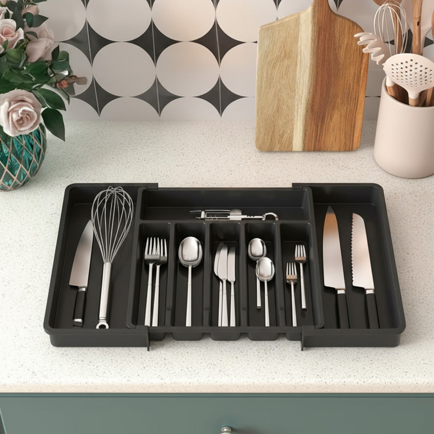 Organizador de Gaveta Extendible GRANDE Vauli – Detalle de calidad y acabado – NQLN Store