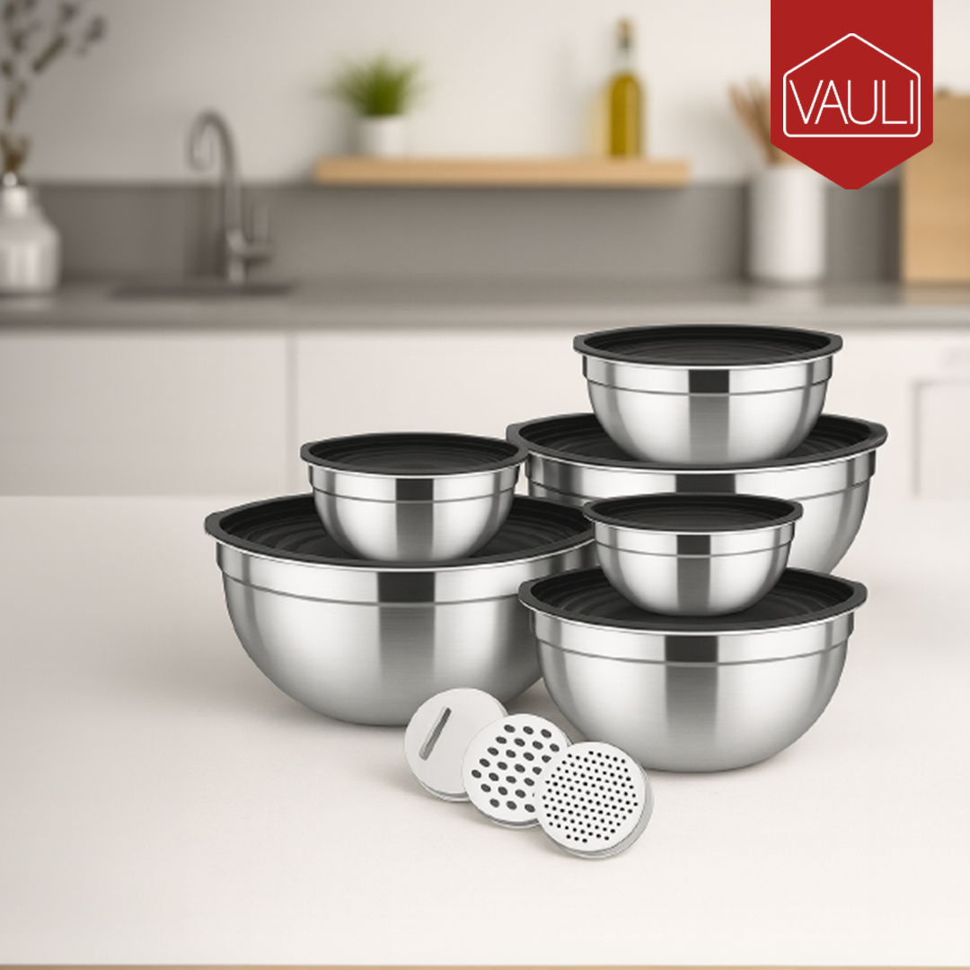 Set de bowls inoxidables Vauli (6 unidades) – Comprar online en NQLN Store Venezuela con envío a todo el país