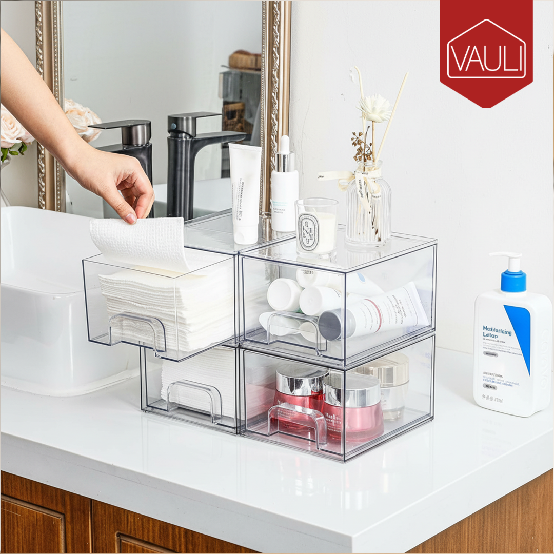 Set de cajas acrilicas Vauli (2 unidades) – Disponible en NQLN Store con envío gratis desde $20
