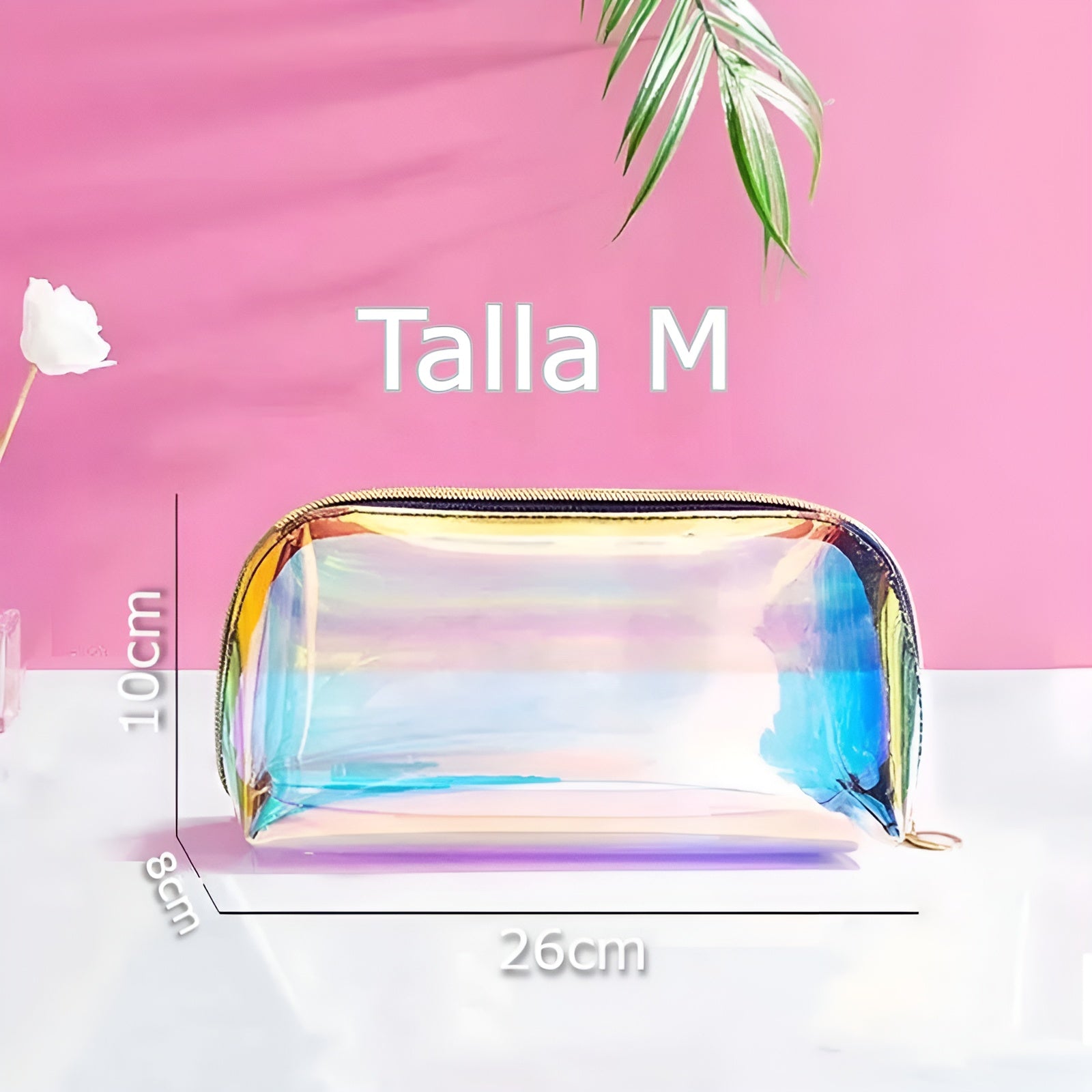 Bolso transparente para maquillaje – Vista adicional – Disponible en NQLN Store Venezuela