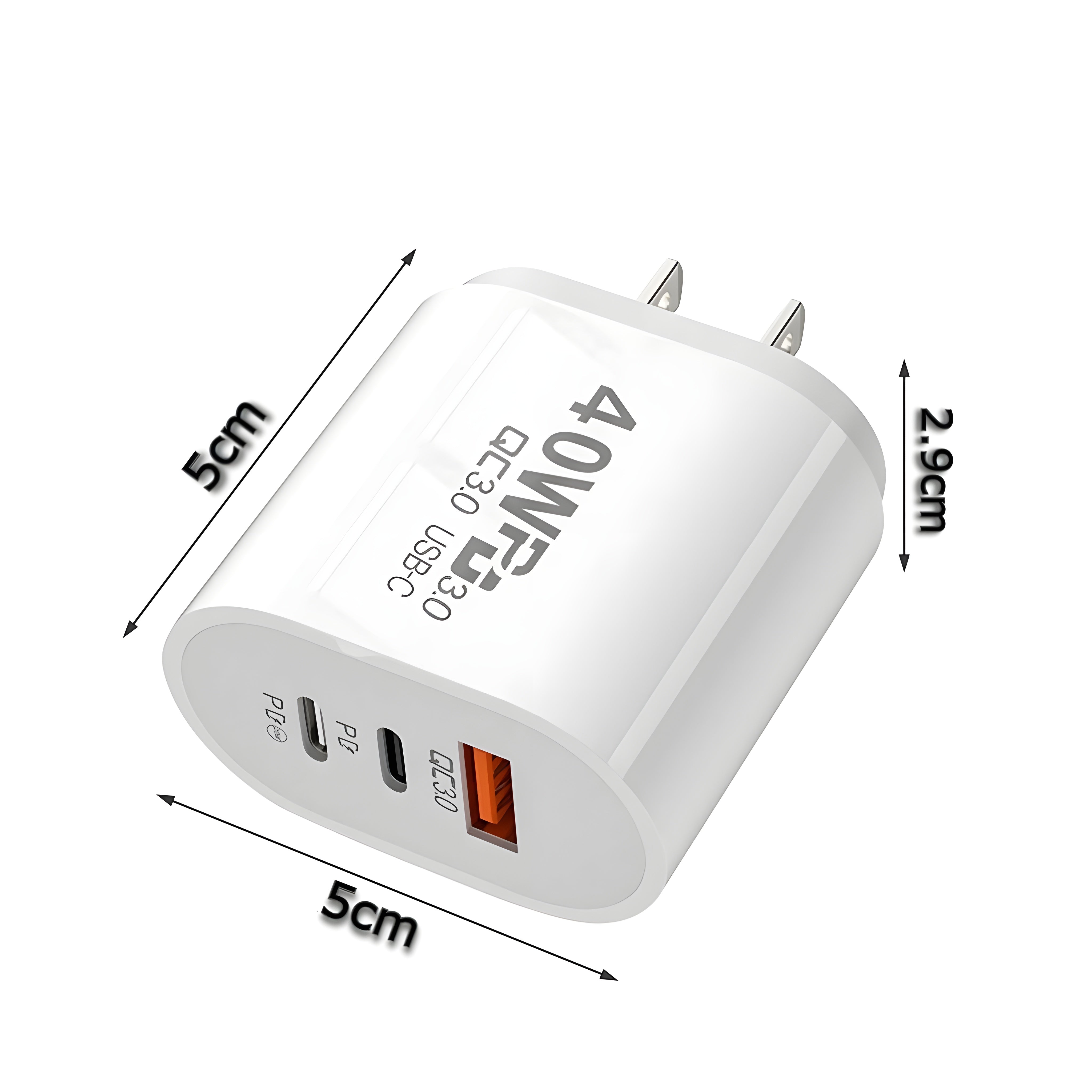 Cargador 3 USB de 40W – Vista detalle del producto – NQLN Store