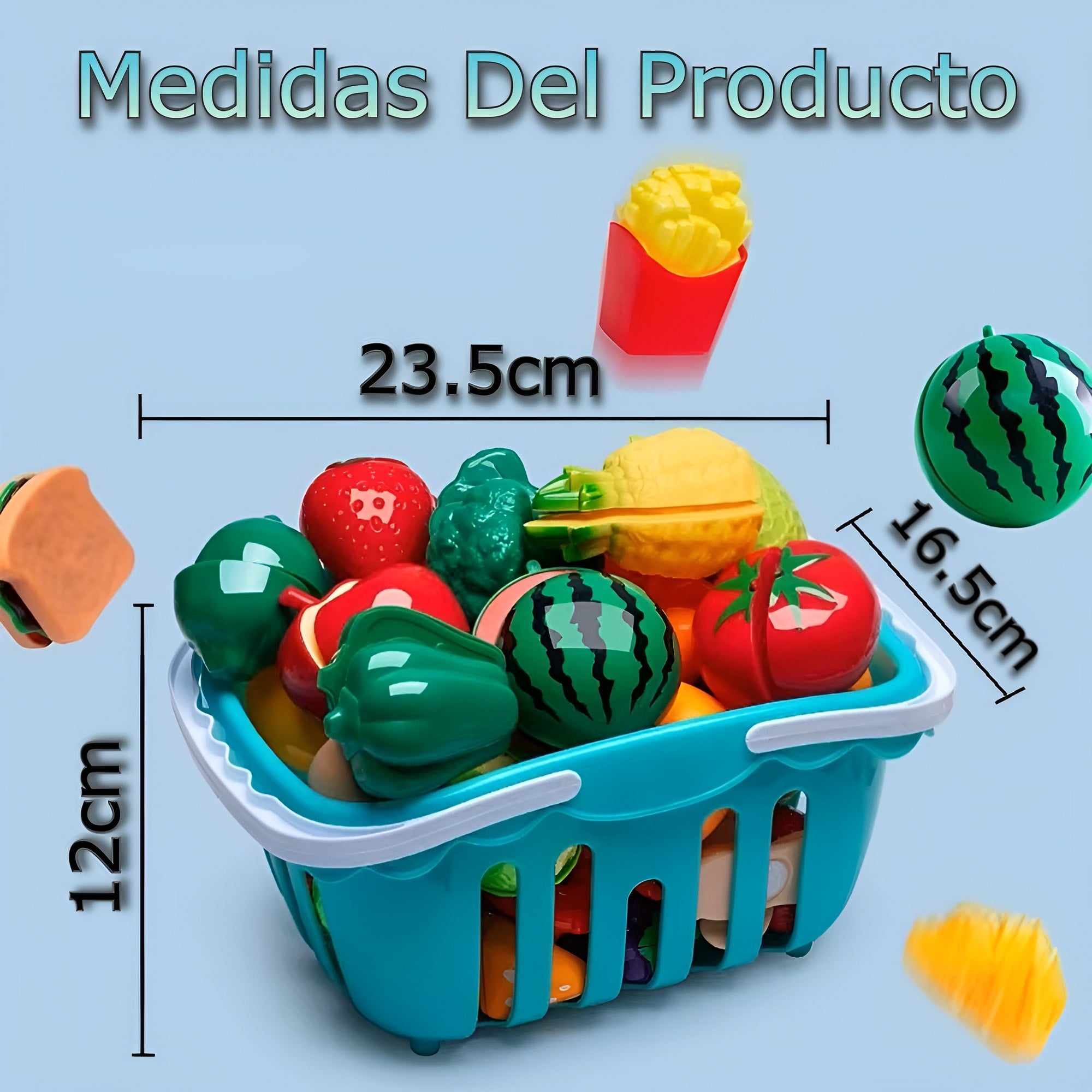 Juego de alimentos con cesta de verduras falsas para niños – Al mejor precio en NQLN Store Caracas y Margarita