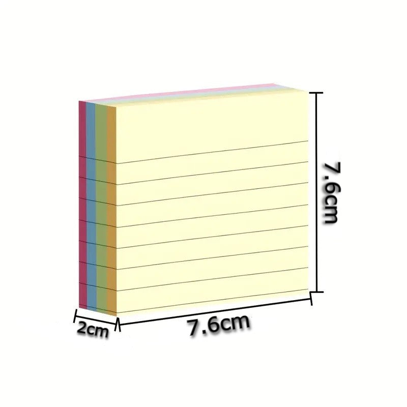 Notas Adhesivas De Línea Horizontal Colorida – Vista de cerca del producto – NQLN Store