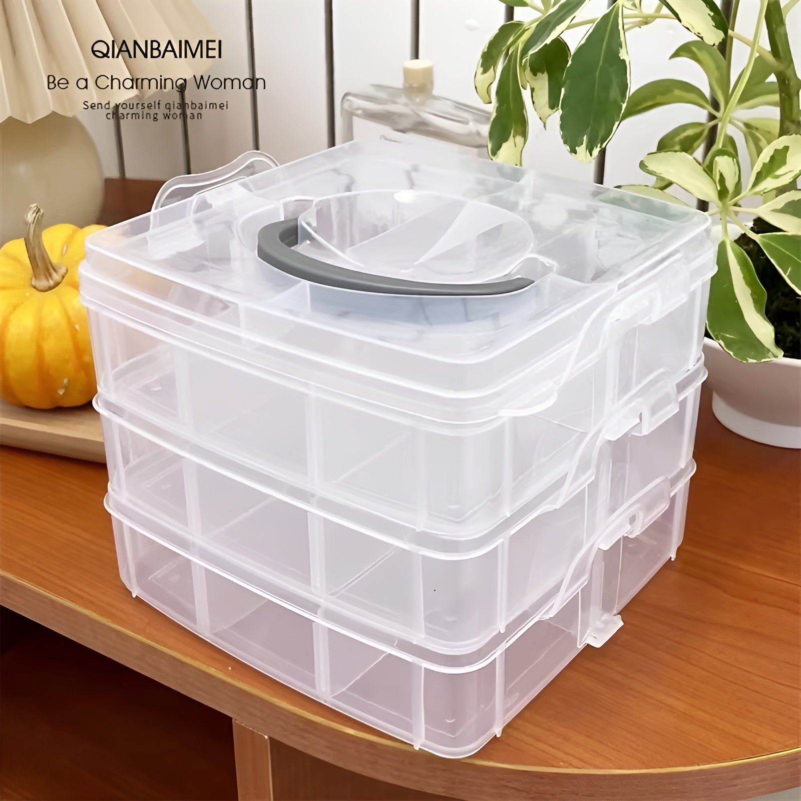 Organizador transparente para almacenamiento – Vista de cerca del producto – NQLN Store