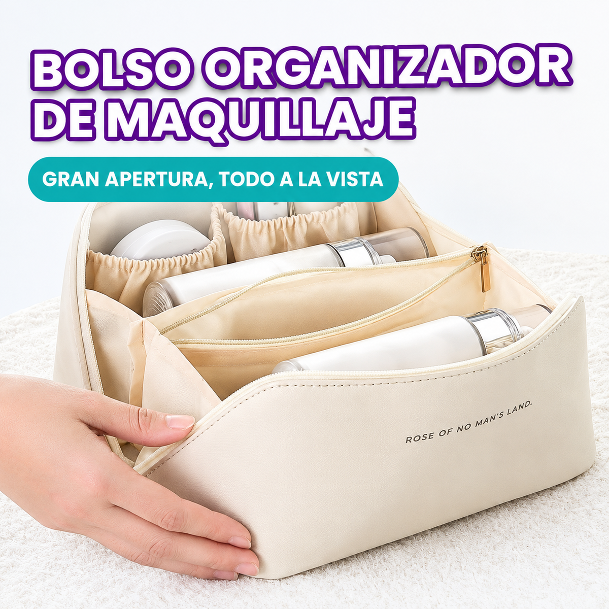 Bolso organizador de maquillaje para viaje