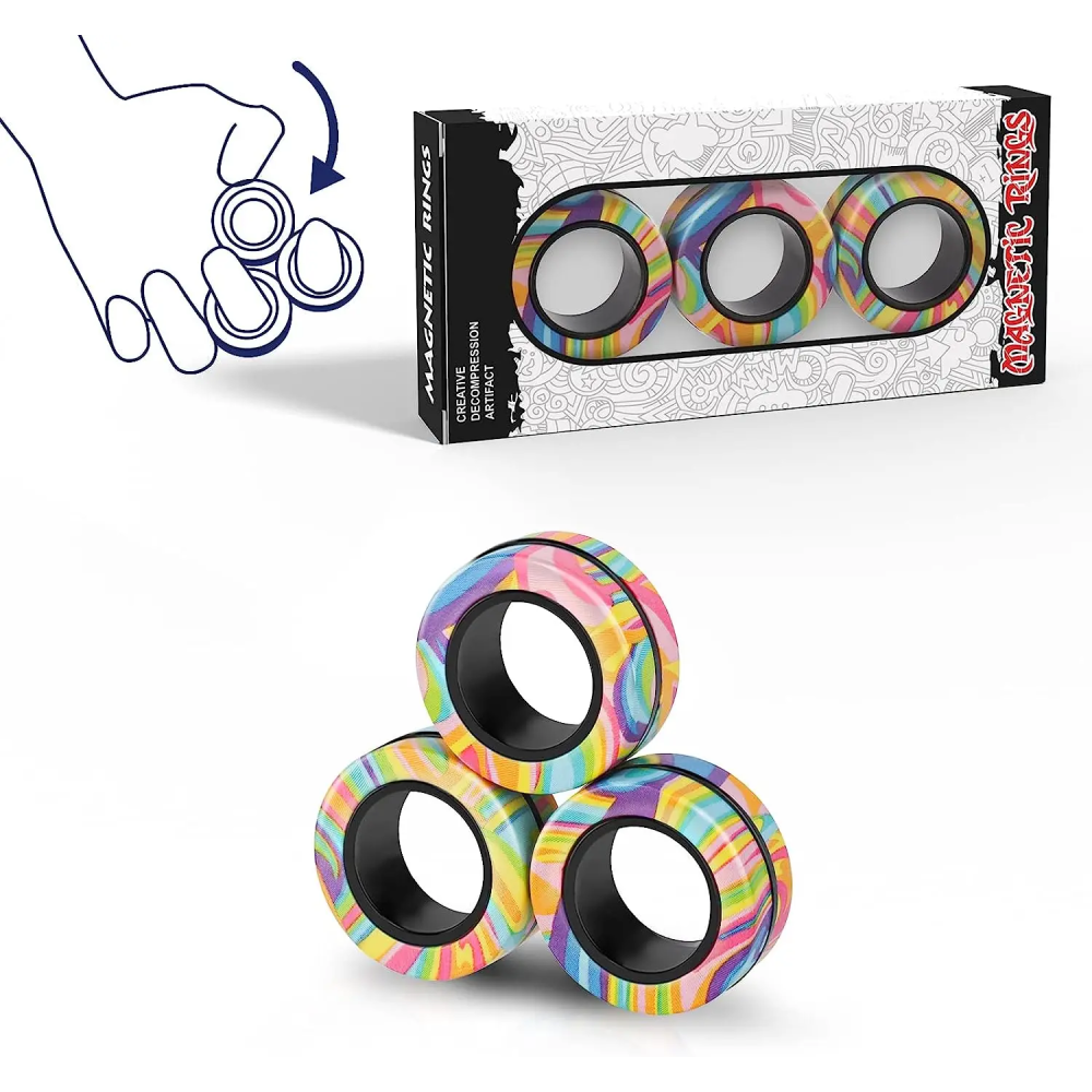 Anillos magneticos para ansiedad/TDHA – Vista adicional – Disponible en NQLN Store Venezuela