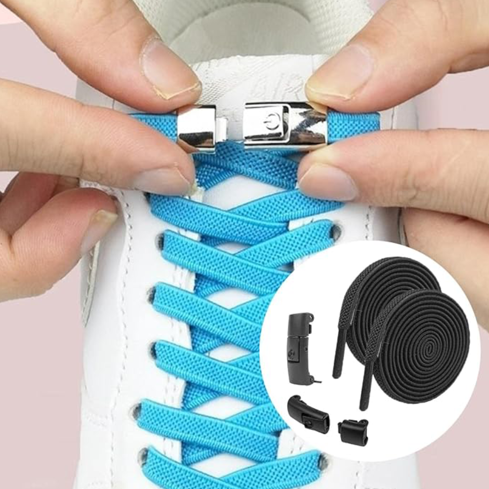 Cordones elasticos sin ataduras para zapatos – Vista detalle del producto – NQLN Store
