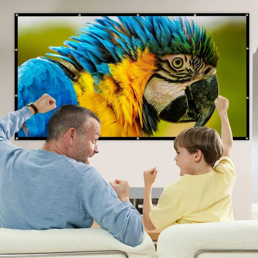 Pantalla de proyección HD 100 pulgadas – Vista de cerca del producto – NQLN Store