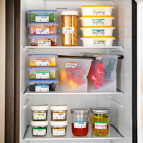 Etiquetas de alimentos de colores para congelador (10 unidades)