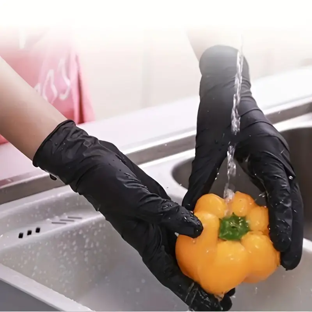 Guantes de nitrilo negro desechables sin latex 100 unidades – Comprar al mejor precio en NQLN Store Venezuela