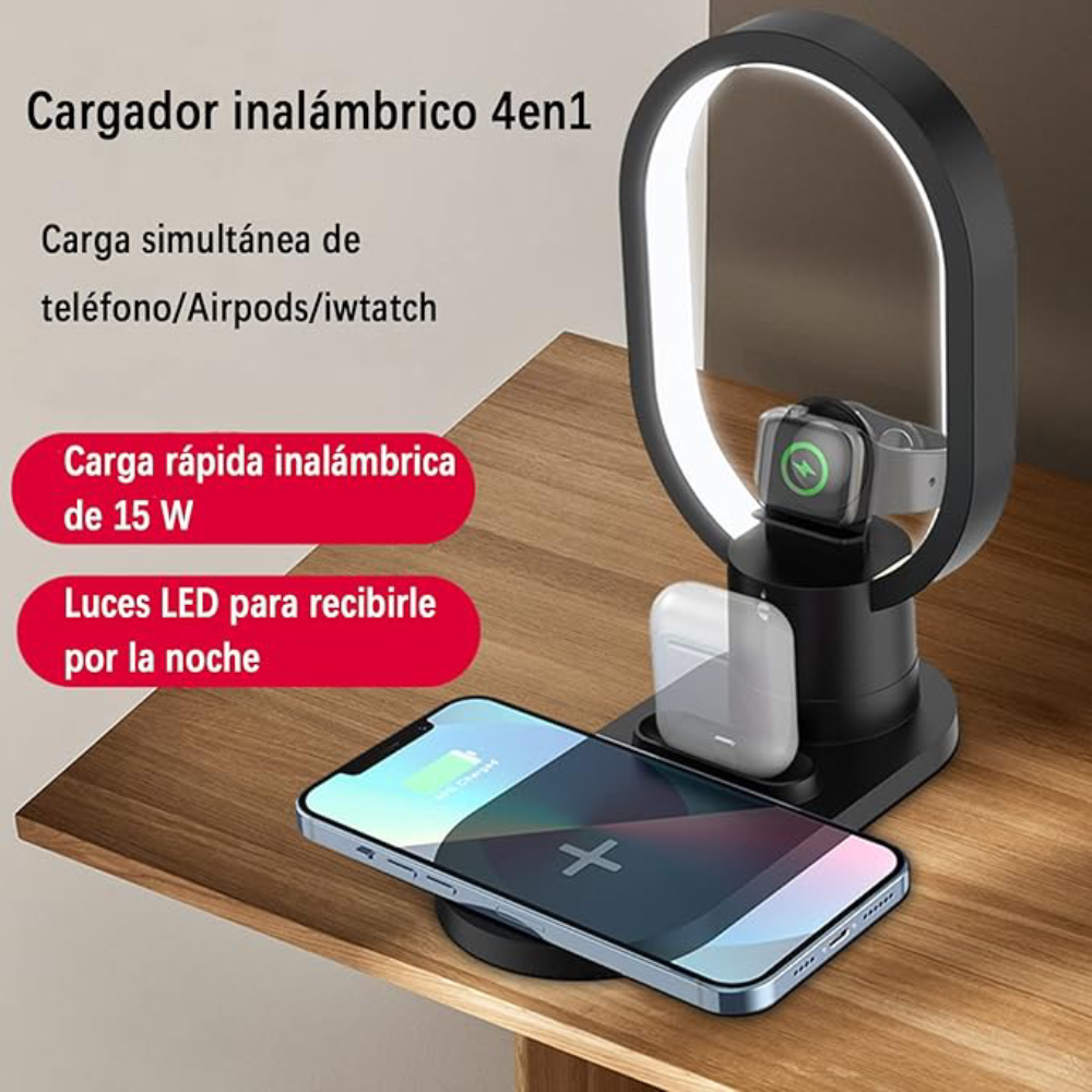 Base De Carga Inalambrica 4 En 1 – Vista detalle del producto – NQLN Store