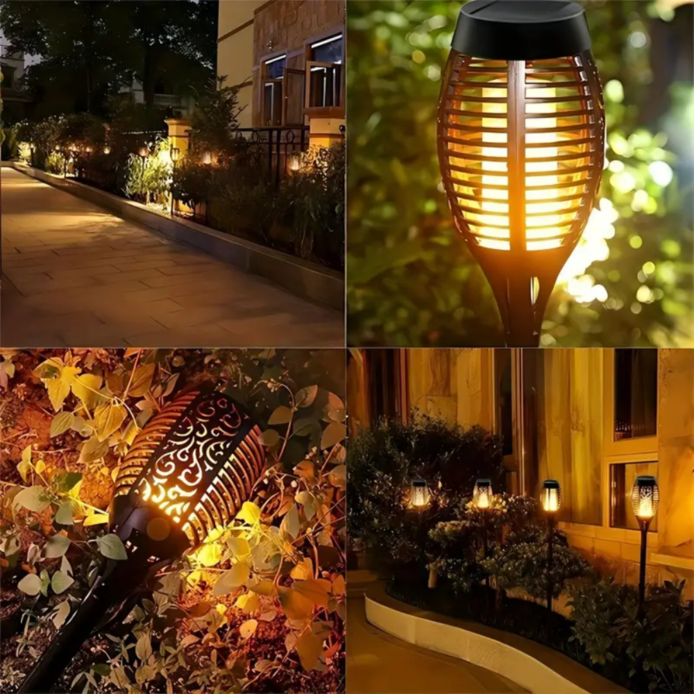 Antorcha Solar Luces Impermeables LED – Vista detalle del producto – NQLN Store