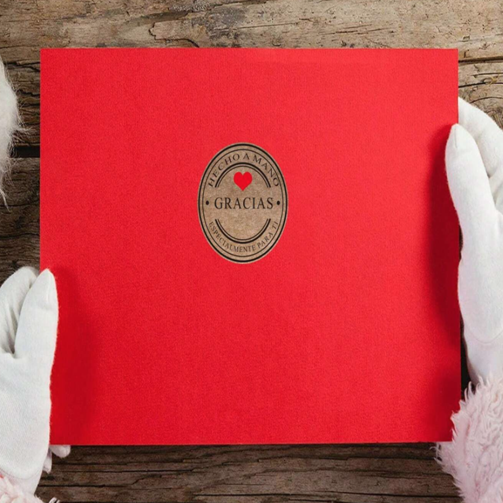 Rollo de pegatinas "Gracias" – Vista de cerca del producto – NQLN Store