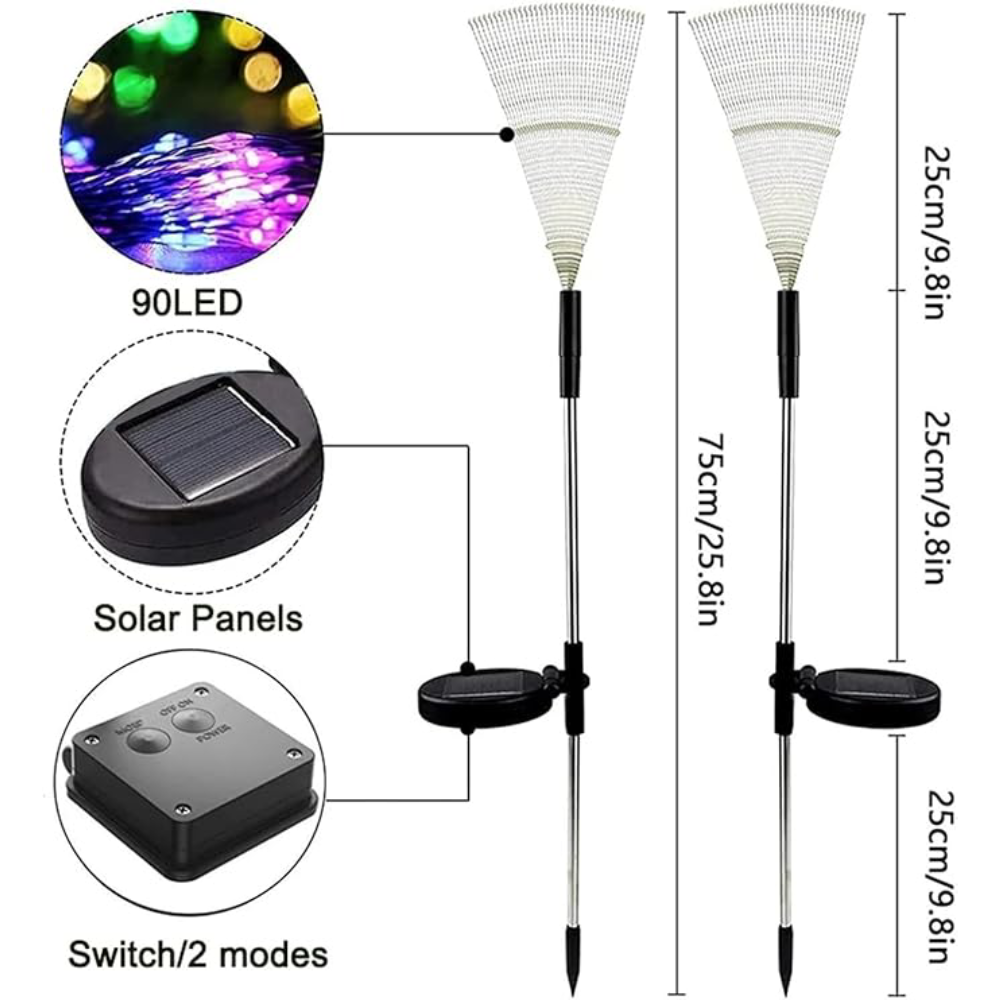 Luces solares LED para jardín – Al mejor precio en NQLN Store Caracas y Margarita