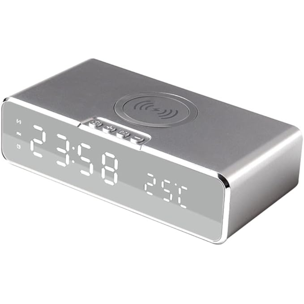 Reloj Despertador Digital con carga inalámbrica – Vista adicional – Disponible en NQLN Store Venezuela