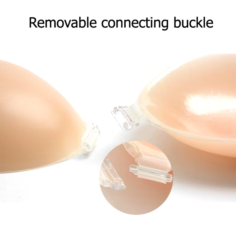 Sujetadores adhesivos de silicona invisibles push up – Vista adicional – Disponible en NQLN Store Venezuela