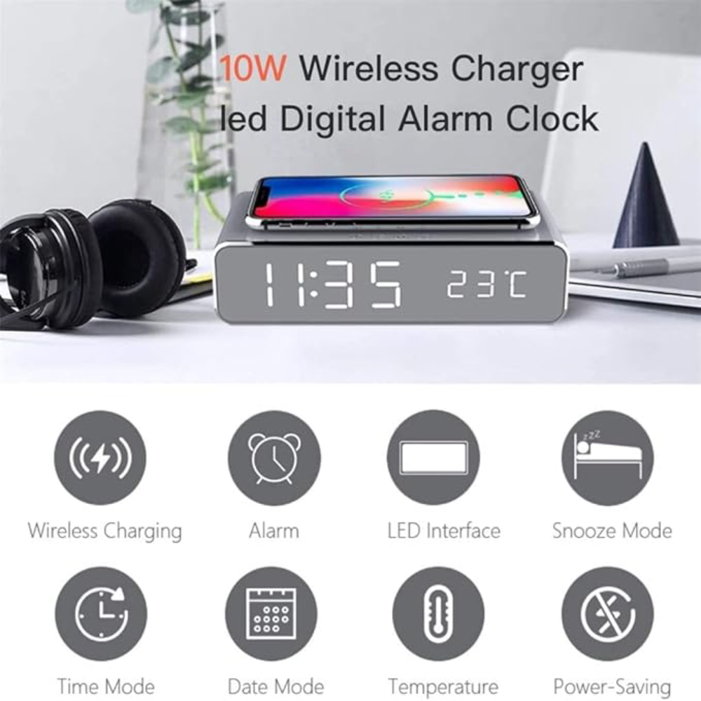 Reloj Despertador Digital con carga inalámbrica – Presentación del producto – Comprar en NQLN Store