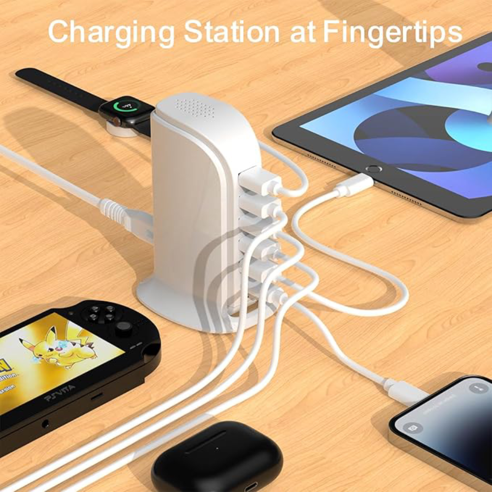 Cargado USB De 5 puertos y 1 tipo C – Vista adicional – Disponible en NQLN Store Venezuela
