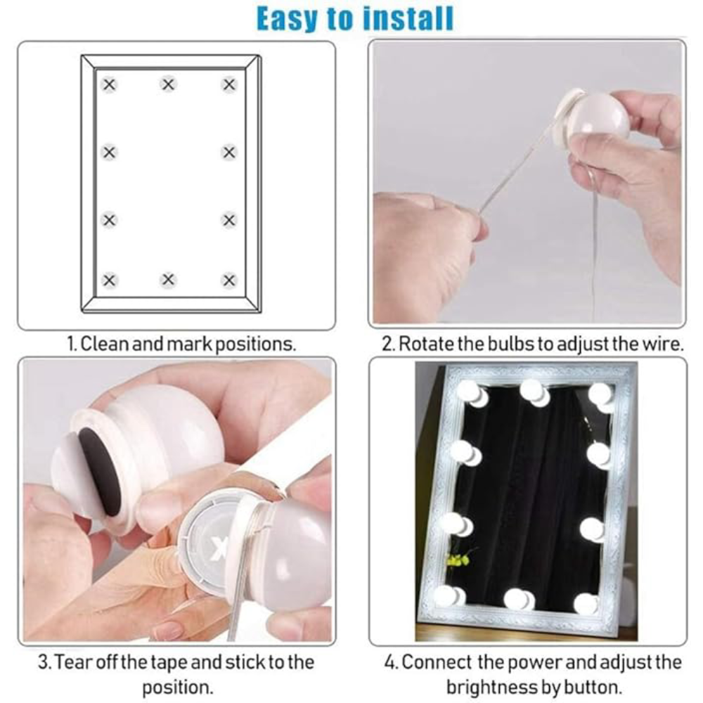 Luz de espejo LED con iluminación USB – Al mejor precio en NQLN Store Caracas y Margarita