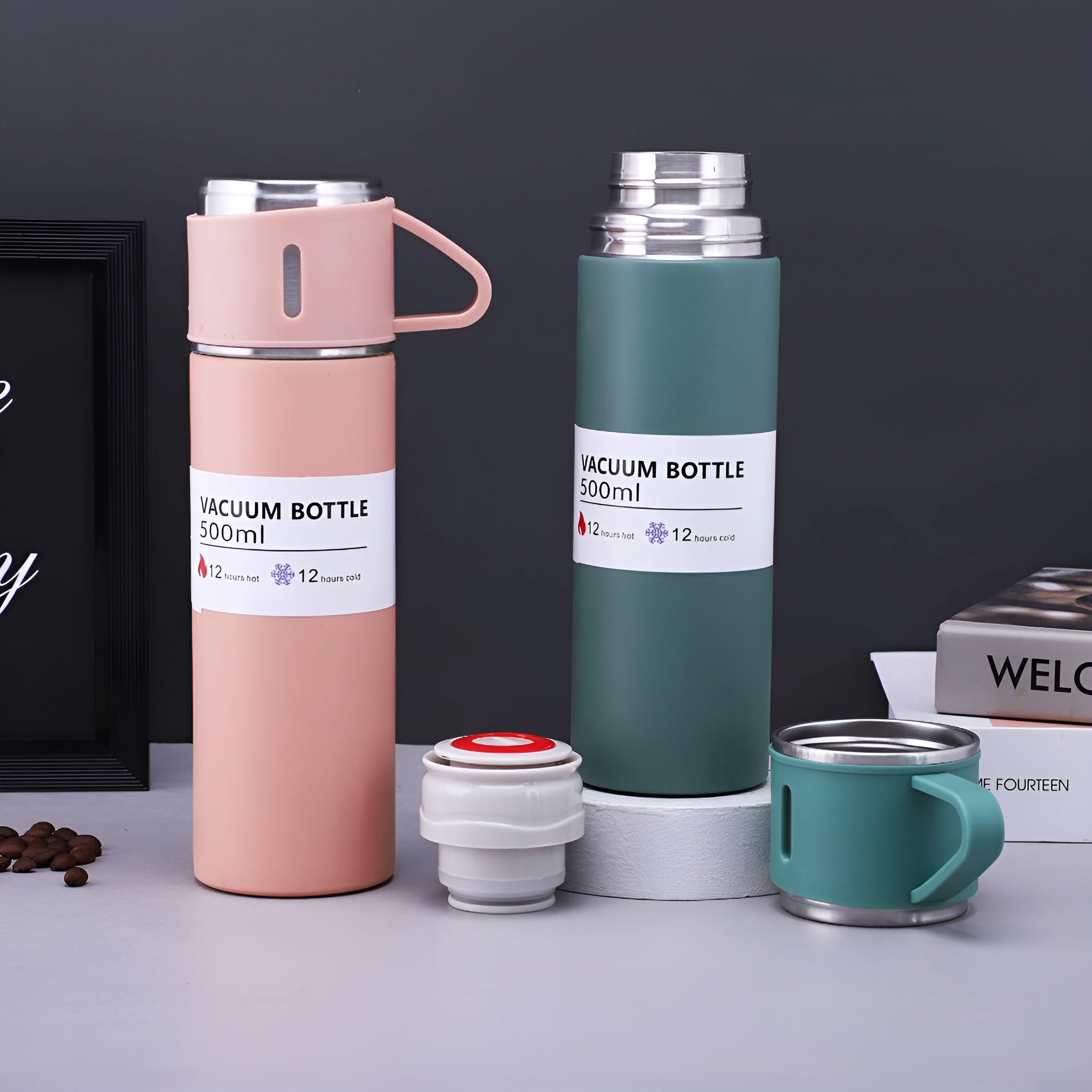 Termo para bebidas calientes y frías con tazas – Envío a toda Venezuela – NQLN Store