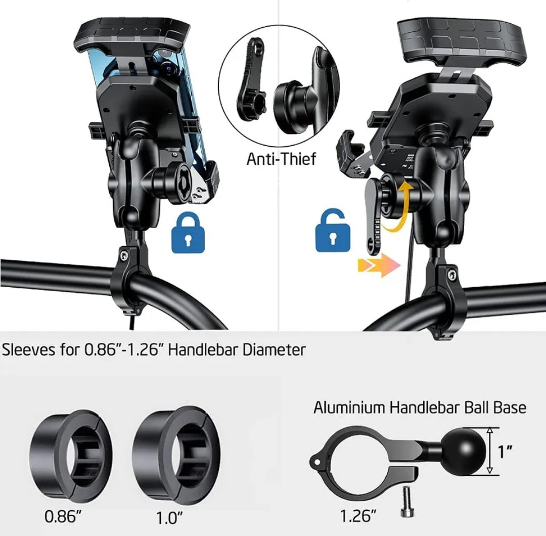 Soporte para teléfono de motocicleta con cargador inalámbrico Qi de 15 W – Comprar al mejor precio en NQLN Store Venezuela
