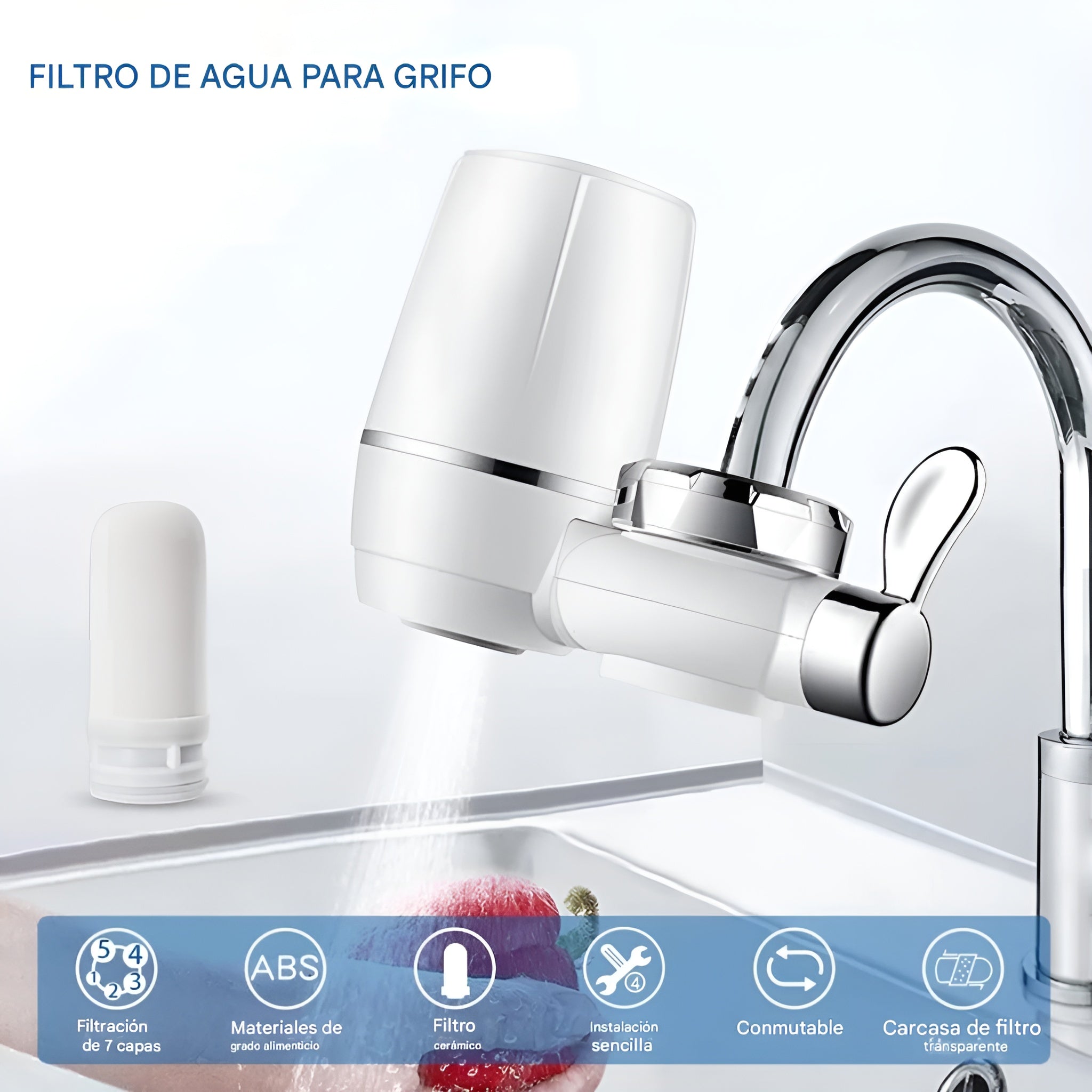 Purificador y filtro de agua para grifo o llave de cocina – Tienda online NQLN Store Venezuela