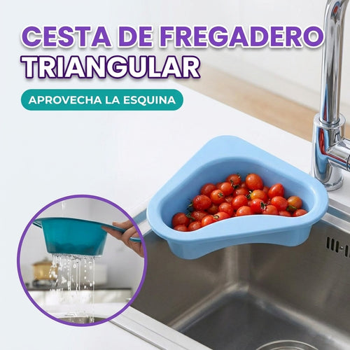 Cesta de fregadero triangular para cocina