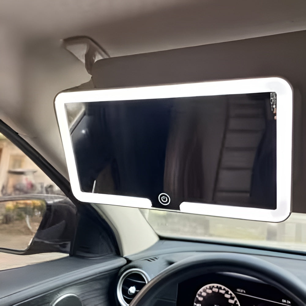 Espejo De Maquillaje Led con visera para carro