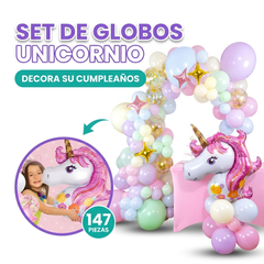 Set de Globos para Cumpleaños Temática: Unicornio